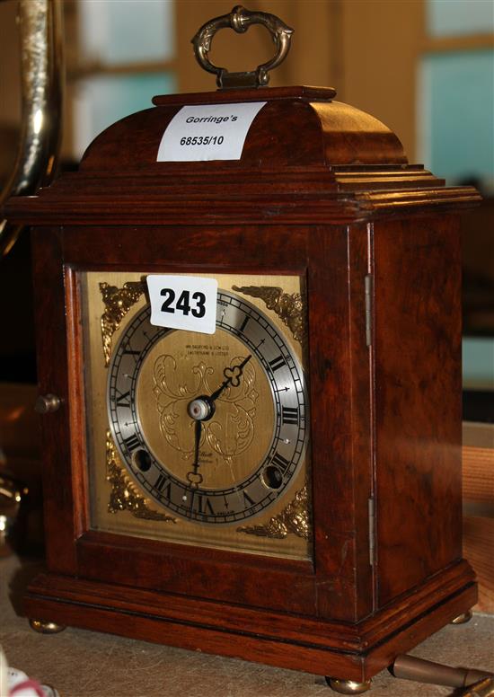 Walnut cased eight day bracket clock by Elliot of London